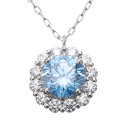  ラボグロウンブルーダイヤモンド PTペンダント 1ctUP - 736741