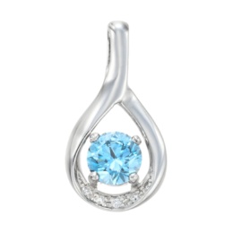  ラボグロウンブルーダイヤモンドPTペンダントヘッド0.3ctUP - 737021