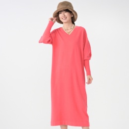  Anne Coquine コアスパンヤーンパフスリーブ2WAYワンピース