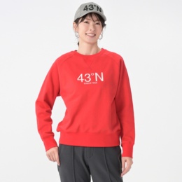  Anne Coquine コットン裏毛43ロゴ刺繍プルオーバー