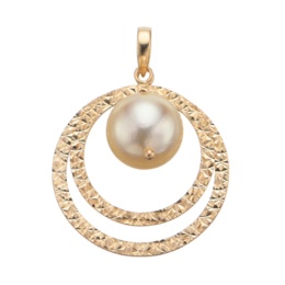  18KYG アコヤ真珠ナチュラルカラーペンダントヘッド 8mm - 737190