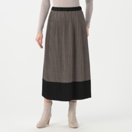  CARRIERE 配色プリーツスカート