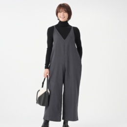 ピープルツリー 手織りコットン千鳥格子サロペット