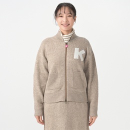 KiKKi ダブルジャガードニットスタジアムジャンパー