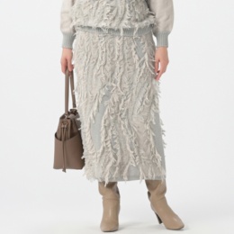  Remite フリンジニットスカート - 737611