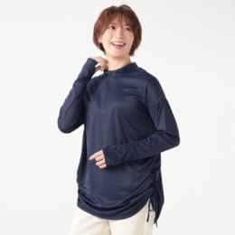 ミズノ 着る木陰 遮熱UV 2WAY長袖プルオーバー