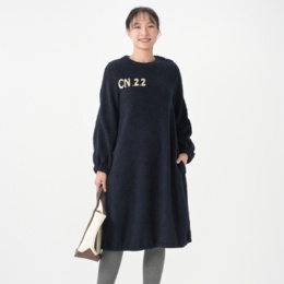 Carney ふわもこ ボアコクーンワンピース