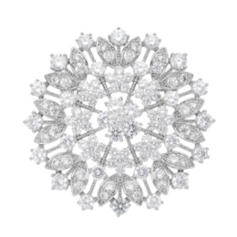  JinkaNezu キュービックジルコニア ルミナス ブローチ - 738166