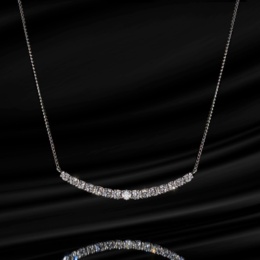  PT900 ラボグロウンダイヤ ラインネックレス 計0.5ctUP - 738765