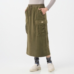 PERSONS ベロアカーゴストレートスカート