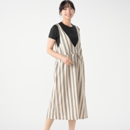 ピープルツリー 手織りストライプワンピース