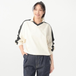 GRC 襟付き配色切り替えロンT