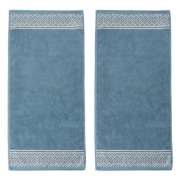 Fero（フェロー） Fero ホテルライク フェイスタオル ボーダーヘム柄同色2枚セット