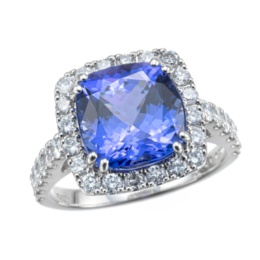 タンザナイト PT900 リング 5.0ctUP [AAAAAカラー]