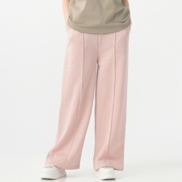 Anne Coquine ラメ裏毛センターシームワイドパンツ