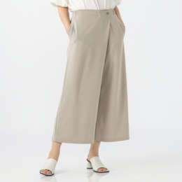 day to day スポンと履けるラップ風ワイドパンツ