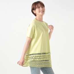 Provador グラフィカル刺繍レースチュニック