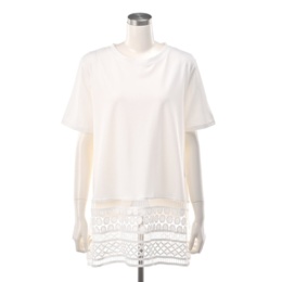 Provador グラフィカル刺繍レースチュニック