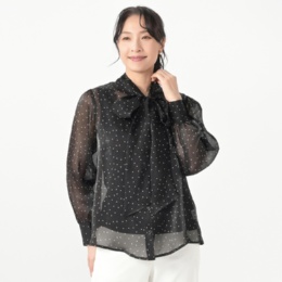 &by PINKY&DIANNE ドットブラウス