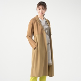 BOUTIQUE JUNKO 異素材切替ロングカーディガン