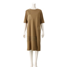 BOUTIQUE JUNKO 異素材コントラストワンピース