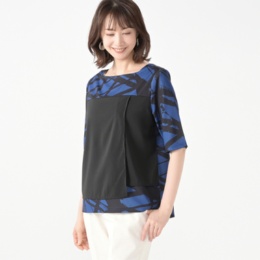 BOUTIQUE JUNKO プリントレイヤードデザインプルオーバー