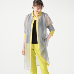 BOUTIQUE JUNKO プリントロングシアーシャツブラウス