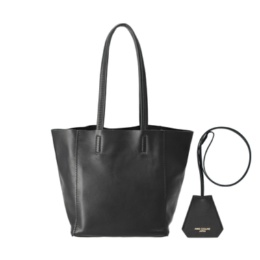 Anne Coquine キーチャーム付きカーフレザートートバッグ/S