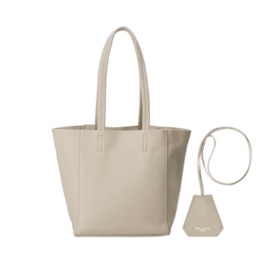 Anne Coquine キーチャーム付きカーフレザートートバッグ/S