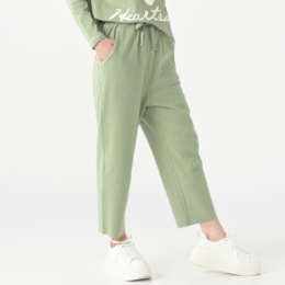 KidsAngel ハーフミラノセミワイドストレートパンツ