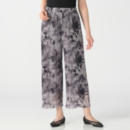 ModdedAnce ランダムプリーツシアーワイドパンツ