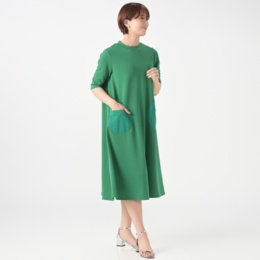 day to day 膨れジャガードAラインワンピース