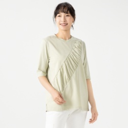 day to day 肩から脇へギャザー切替プルオーバー