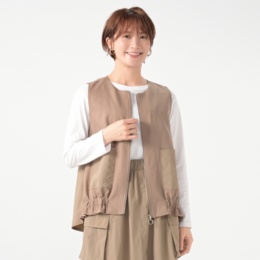 HELA パッチポケットジップアップジレ