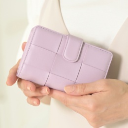 ピュアモエナ イタリアンシープスキンメッシュ ハンディウォレット