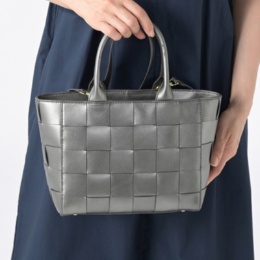 ピュアモエナ イタリアンシープスキンメッシュ 2WAYトートバッグ