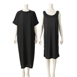 Anne Coquine選べる着丈半袖ジョーゼットワンピース