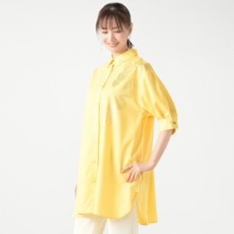 SUPERLADY ドット箔プリント5分袖ロングシャツ