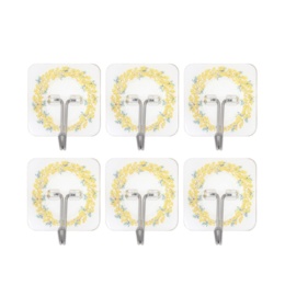 貼って剥がせる吸着フック 耐荷重約1kg 6点