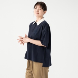 Carney ロゴ刺繍 カノコビッグポロ