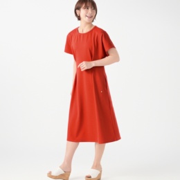 エニワイズ Aラインシルエットのカットソーワンピース