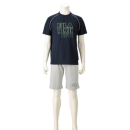 FILA さらりメッシュトップス&パンツルームウエアセット[メンズ]