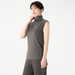 MASAGO メッシュハイネックノースリーブプルオーバー