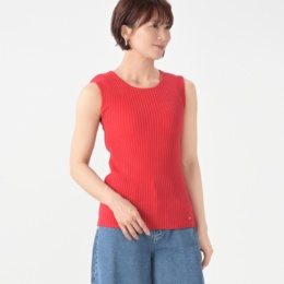 calma エニタイム使える リブニットタンクトップ