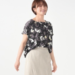 calma サラサラ着心地 ポップレオパードプルオーバー