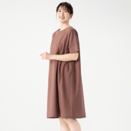 Provadorコットン/レーヨン バスケットガーゼリラックスワンピース