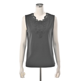 Provadorクリスタルクール スーピマ綿100%レース付タンクトップ