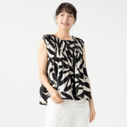 myM インド綿シャーリングブラウス