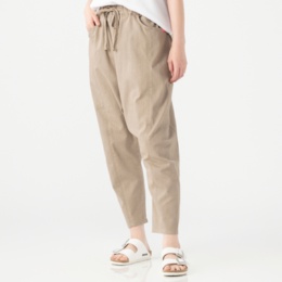 KiKKi カラーデニムストレッチサルエルパンツ