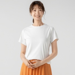 TEIJIN着心地さらさら2重構造デルタTシャツレディス
